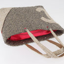 CHANEL Cambon Line Tote Bag Tweed Grau Silber CC Auth mr2380A-6