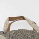 CHANEL Cambon Line Tote Bag Tweed Grau Silber CC Auth mr2380A-8