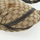 GUCCI GG Canvas Shoulder Bag Beige Gold 203257 Auth mr2384-14