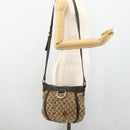 GUCCI GG Canvas Shoulder Bag Beige Gold 203257 Auth mr2384-24
