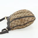 GUCCI GG Canvas Shoulder Bag Beige Gold 203257 Auth mr2384-3