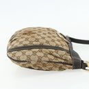 GUCCI GG Canvas Shoulder Bag Beige Gold 203257 Auth mr2384-4