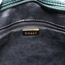 BALLY Quilted Chain Shoulder Bag Leather Green Gold Auth mr2387-11