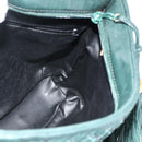 BALLY Quilted Chain Shoulder Bag Leather Green Gold Auth mr2387-17