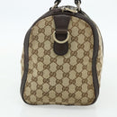 GUCCI GG Canvas Web Sherry Line Boston Bag Beige Gold Red 247205 Auth mr2388-4