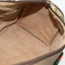 GUCCI GG Supreme Web Sherry Line Boston Bag PVC Beige Gold Auth mr2389-19