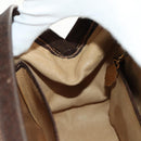 GUCCI Hand Bag Leather Brown Gold Auth mr2390-21