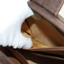 GUCCI Hand Bag Leather Brown Gold Auth mr2390-24