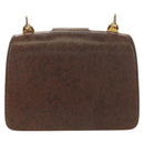GUCCI Hand Bag Leather Brown Gold Auth mr2390-2