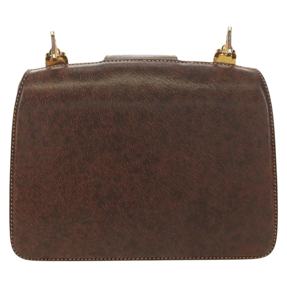 GUCCI Handtas Leer Bruin Goud Origineel mr2390