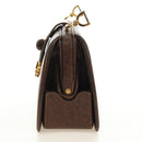 GUCCI Hand Bag Leather Brown Gold Auth mr2390-3