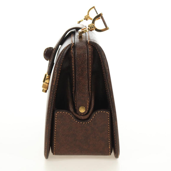 GUCCI Handtas Leer Bruin Goud Origineel mr2390