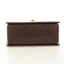 GUCCI Hand Bag Leather Brown Gold Auth mr2390-5