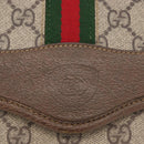 GUCCI GG Supreme Web Sherry Line Bag PVC Beige Gold 001 113 6862 Auth mr2391-14