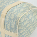 Christian Dior Trotter Canvas Boston Bag PVC Light Blue Silver Auth mr2392-10