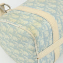 Christian Dior Trotter Canvas Boston Bag PVC Light Blue Silver Auth mr2392-11