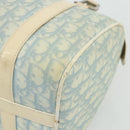 Christian Dior Trotter Canvas Boston Bag PVC Light Blue Silver Auth mr2392-12