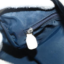 Christian Dior Trotter Canvas Boston Bag PVC Light Blue Silver Auth mr2392-19