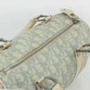 Christian Dior Trotter Canvas Boston Bag PVC Light Blue Silver Auth mr2392-6