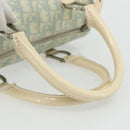 Christian Dior Trotter Canvas Boston Bag PVC Light Blue Silver Auth mr2392-7