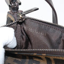 FENDI Zucca Canvas Accessory Pouch Brown Black Auth mr2395A-19
