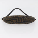 FENDI Zucca Canvas Accessory Pouch Brown Black Auth mr2395A-9