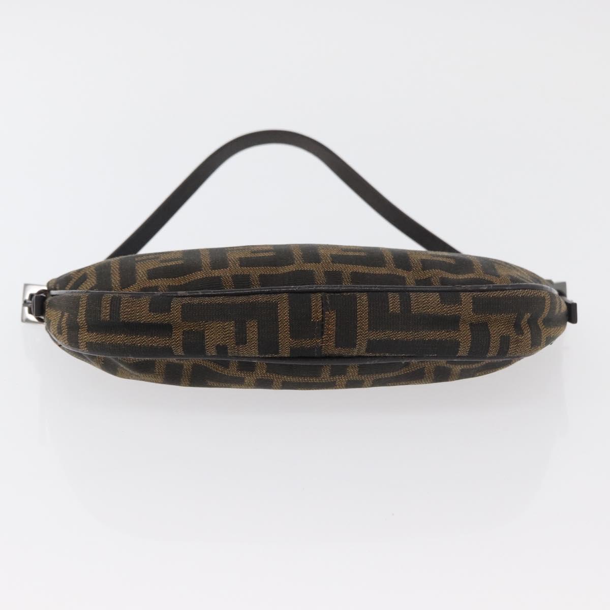 APBD-F1050HK 美品 FENDI Zucca Canvas Accessory Pouch Brown Black Auth mr2395A
