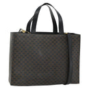 CELINE Macadam Canvas Hand Bag PVC Leather 2way Black Gold Auth mr2396A-1