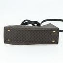 CELINE Macadam Canvas Hand Bag PVC Leather 2way Black Gold Auth mr2396A-5
