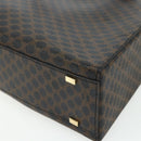 CELINE Macadam Canvas Hand Bag PVC Leather 2way Black Gold Auth mr2396A-9