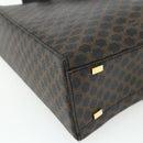 CELINE Macadam Canvas Hand Bag PVC Leather 2way Black Gold Auth mr2396A-16