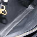CELINE Macadam Canvas Hand Bag PVC Leather 2way Black Gold Auth mr2396A-11