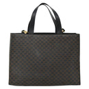 CELINE Macadam Canvas Hand Bag PVC Leather 2way Black Gold Auth mr2396A-13