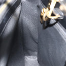 CELINE Macadam Canvas Hand Bag PVC Leather 2way Black Gold Auth mr2396A-21