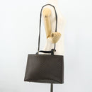 CELINE Macadam Canvas Hand Bag PVC Leather 2way Black Gold Auth mr2396A-27