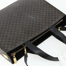 CELINE Macadam Canvas Hand Bag PVC Leather 2way Black Gold Auth mr2396A-6