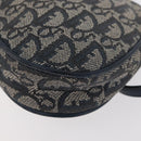 Christian Dior Trotter Canvas Accessory Pouch Navy Silver Auth mr2399A-16