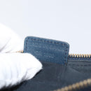 Christian Dior Trotter Canvas Accessory Pouch Navy Silver Auth mr2399A-12