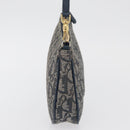 Christian Dior Trotter Canvas Accessory Pouch Navy Silver Auth mr2399A-4