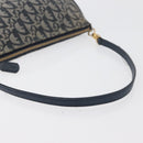 Christian Dior Trotter Canvas Accessory Pouch Navy Silver Auth mr2399A-7