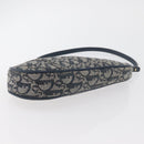 Christian Dior Trotter Canvas Accessory Pouch Navy Silver Auth mr2399A-5