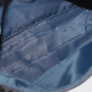 Christian Dior Trotter Canvas Accessoiretasje Marine Zilver Auth mr2400-11