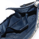 Christian Dior Trotter Canvas Accessoiretasje Marine Zilver Auth mr2400-20