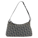 Christian Dior Trotter Canvas Accessoiretasje Marine Zilver Auth mr2400-13