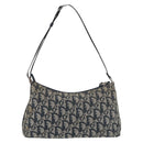 Christian Dior Trotter Canvas Accessoiretasje Marine Zilver Auth mr2400-2