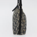 Christian Dior Trotter Canvas Accessoiretasje Marine Zilver Auth mr2400-3