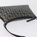 Christian Dior Trotter Canvas Accessoiretasje Marine Zilver Auth mr2400-6