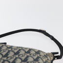 Christian Dior Trotter Canvas Accessoiretasje Marine Zilver Auth mr2400-8