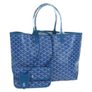 GOYARD Herringbone Saint Louis PM Tote Bag PVC Blue Auth mr2401SM-1