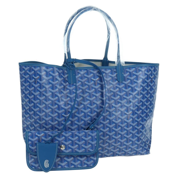 GOYARD Herringbone Saint Louis PM Tote Bag PVC Blue Auth mr2401SM